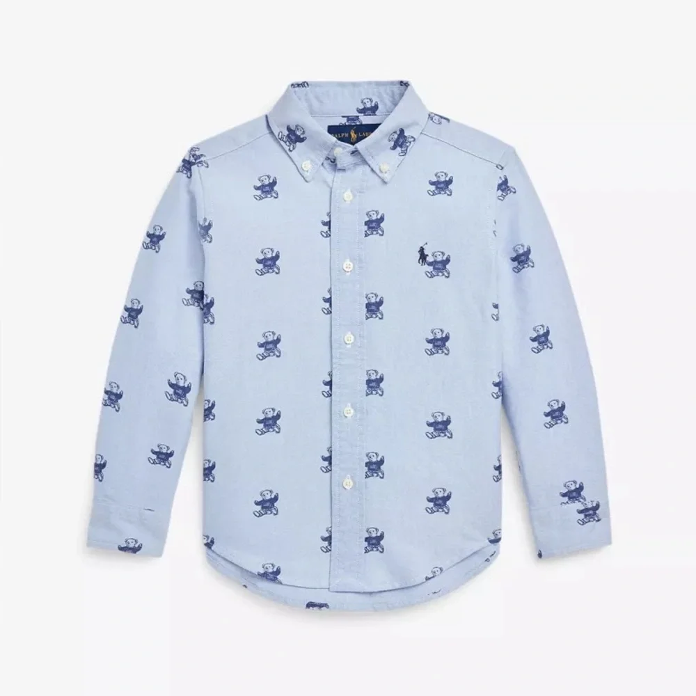 Ralph Lauren Polo Bear Oxford Long Sleeve Button Down Shirt